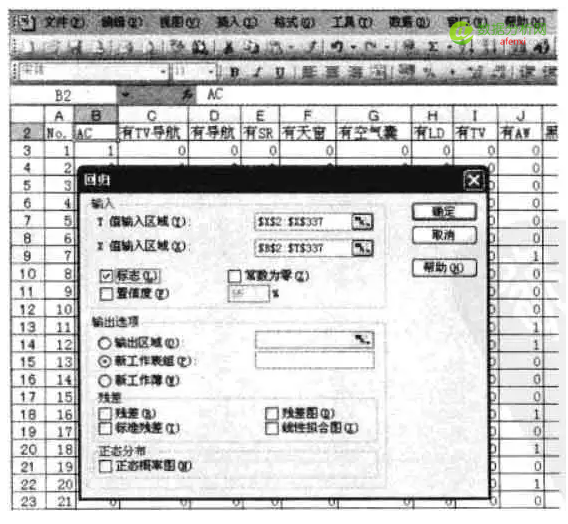 用Excel做回归分析的详细步骤-数据分析网