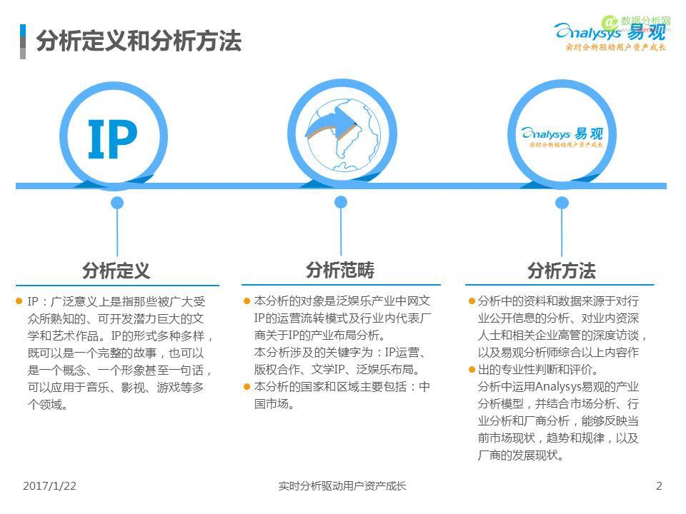 中国IP市场专题分析2017：互联网进入新的内容时代-数据分析网