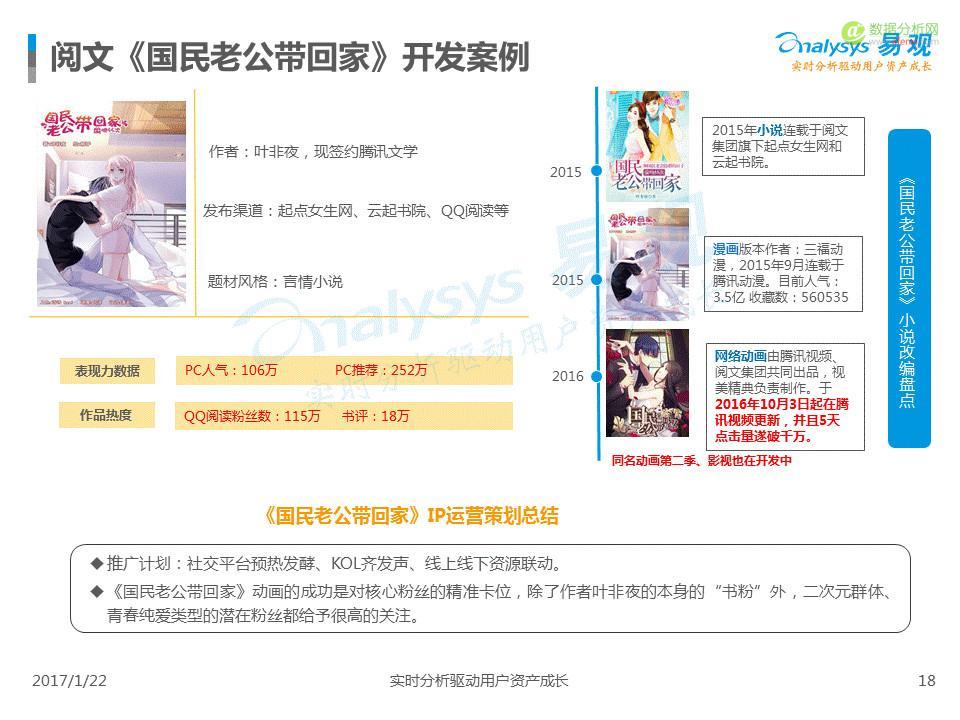 中国IP市场专题分析2017：互联网进入新的内容时代-数据分析网