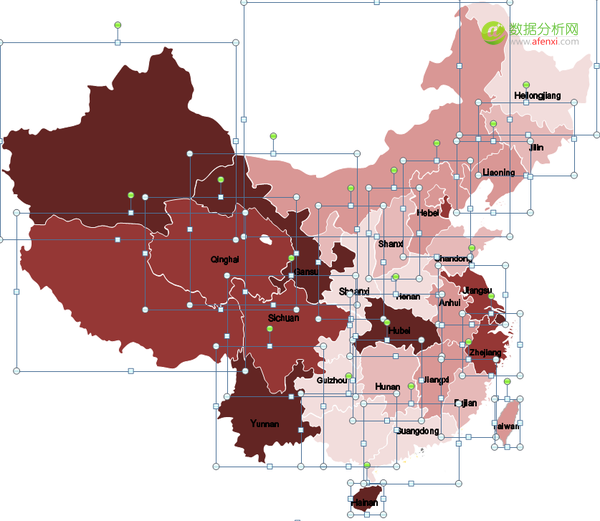 用Excel做出强大漂亮的数据地图-数据分析网